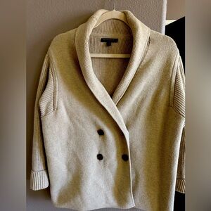 Banana Republic shawl collar Women's khaki Sweater